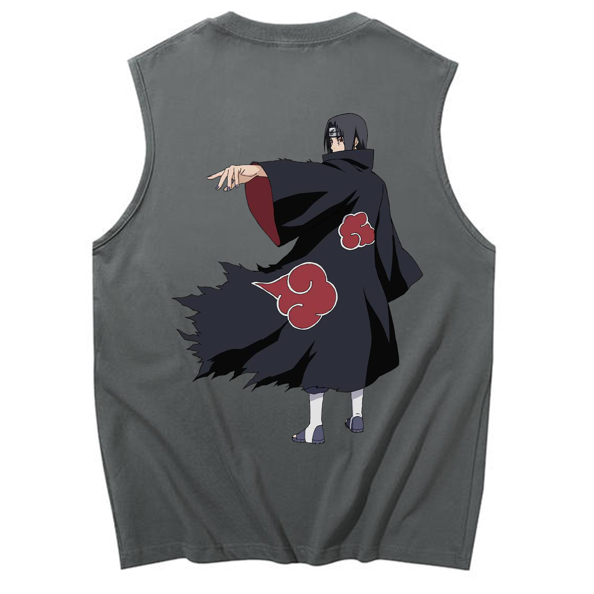 （画像用） NARUTO -ナルト- うちは イタチ Uchiha Itachi コットン100％タンクトップ（背面プリント）